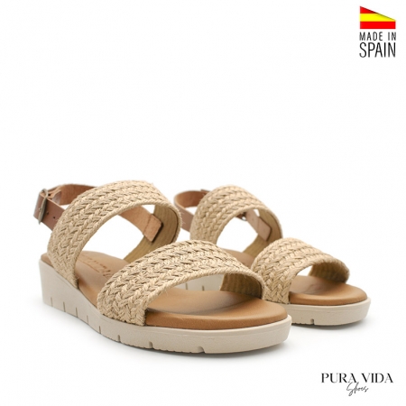 sandalias cuña baja mujer