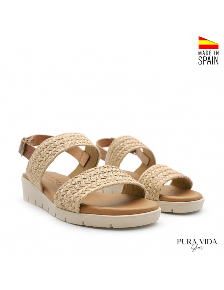 sandalias cuña baja mujer