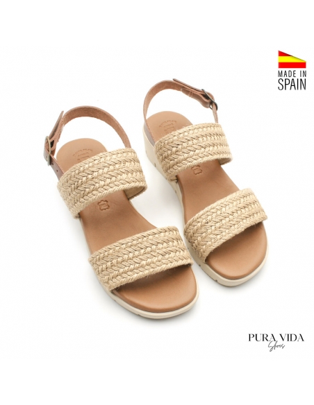 sandalias mujer de esparto​