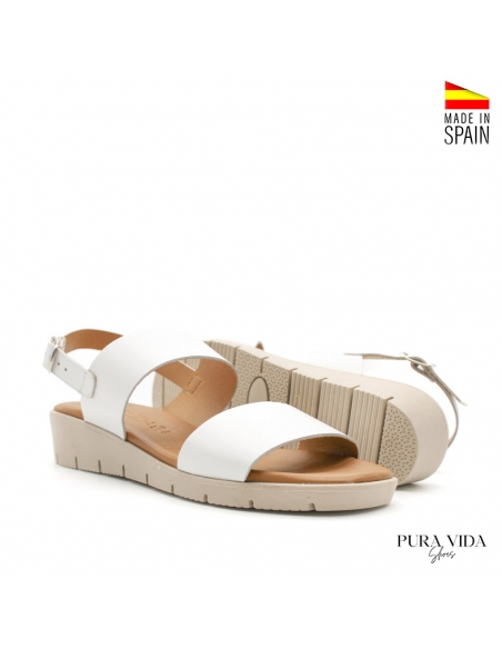 sandalias cuña baja mujer​