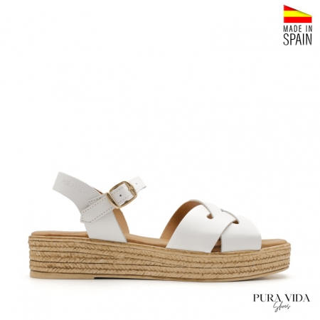 Sandalias de plataforma piel