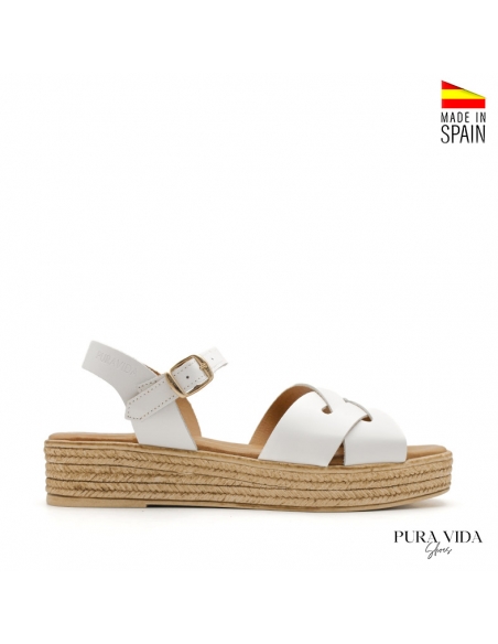 Sandalias de plataforma piel