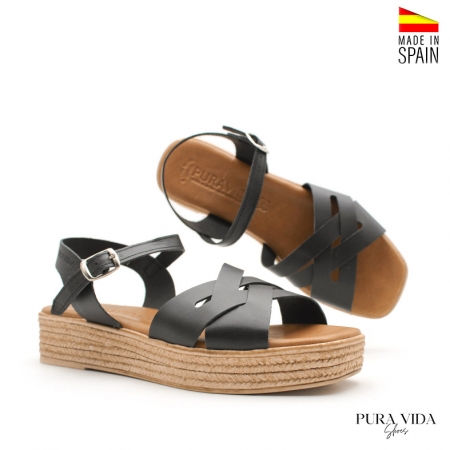 Sandalias Negras piel