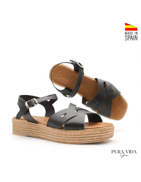 Sandalias Negras piel