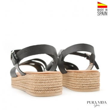 Sandalias Negras cuero