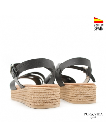 Sandalias Negras cuero