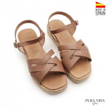 Sandalias plataforma marron