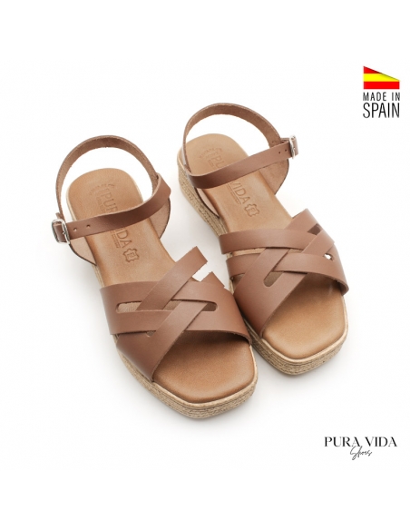 Sandalias plataforma marron