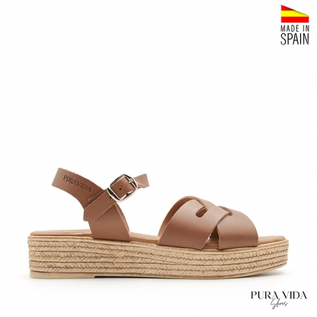 Sandalias plataforma piel