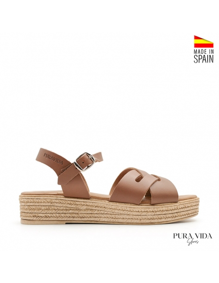 Sandalias plataforma piel