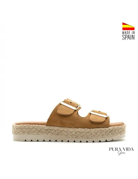 sandalias piel camel
