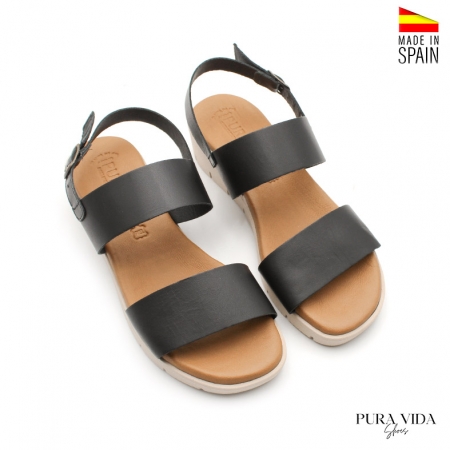 sandalia negra baja​