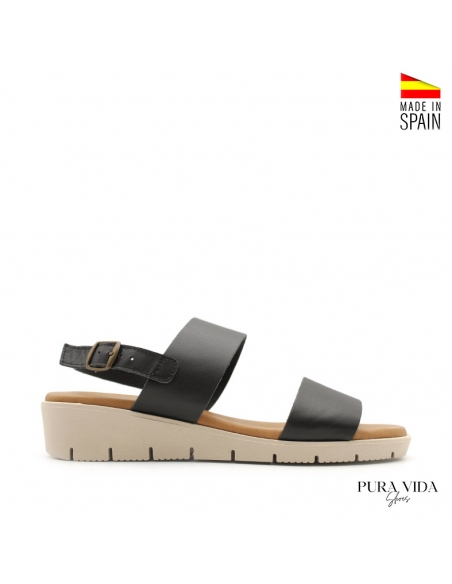 sandalias negras bajas​