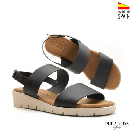 sandalia baja negra​