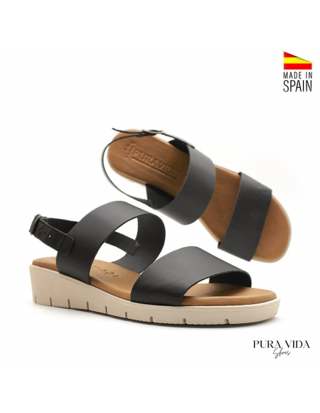 sandalia baja negra​