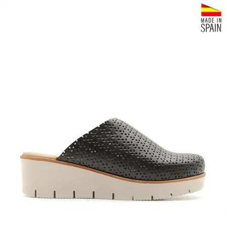 Zuecos Mujer Con Cuña de Goma