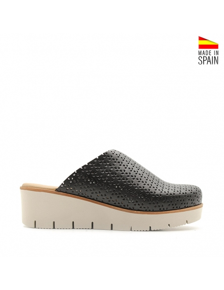 Zuecos Mujer Con Cuña de Goma