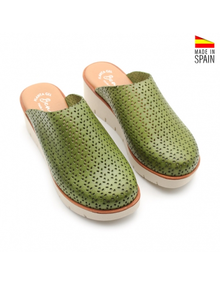 Zuecos Comodidad Verdes