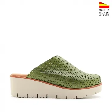 Zuecos Verdes Mujer