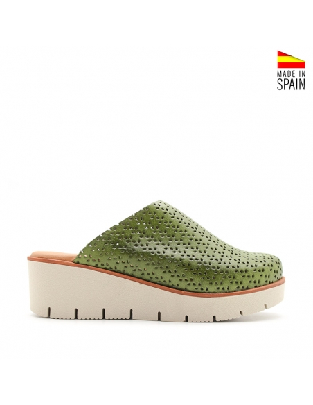 Zuecos Verdes Mujer