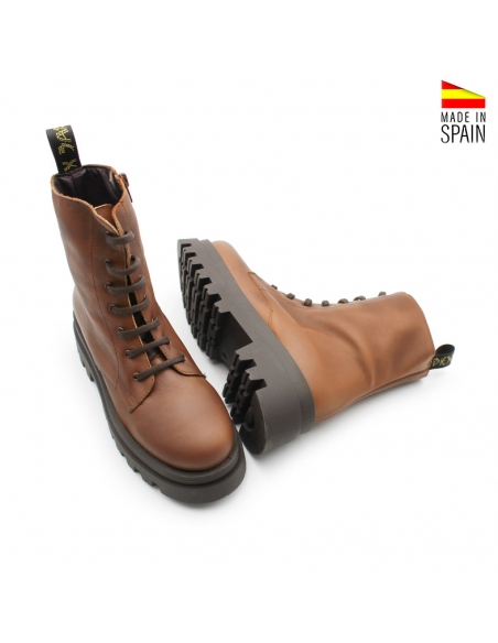 Botas Piel Marrón Mujer