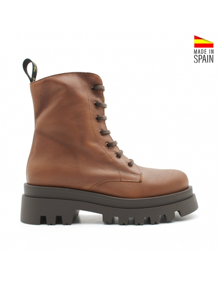 Botas Militares Marrones Mujer