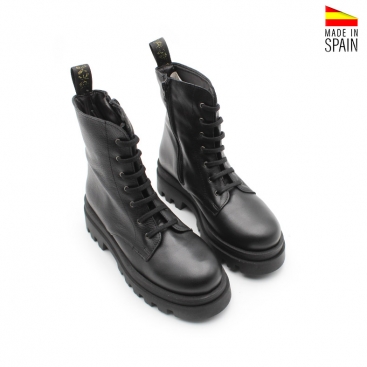 botas militar negra mujer​