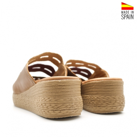 sandalias piel plataforma mujer