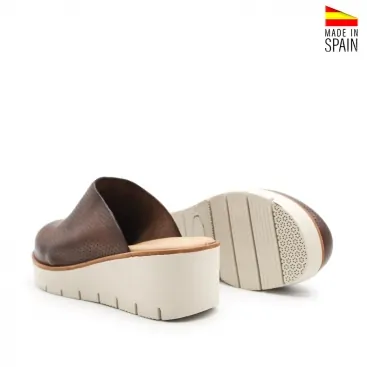 Zuecos Mujer Confort marron