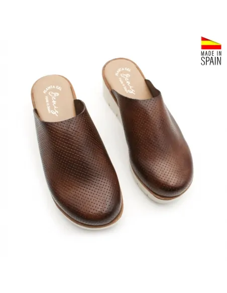 Zuecos Cómodos marrones