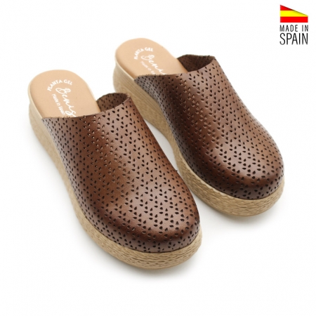 Zuecos Mujer marrones