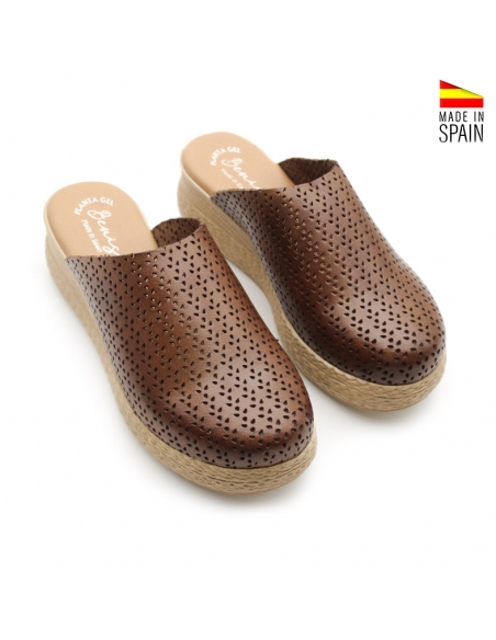 Zuecos Mujer marrones
