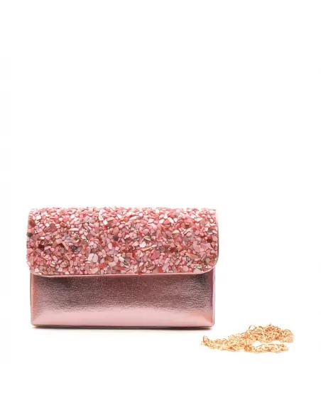 clutch rosa​ piedras