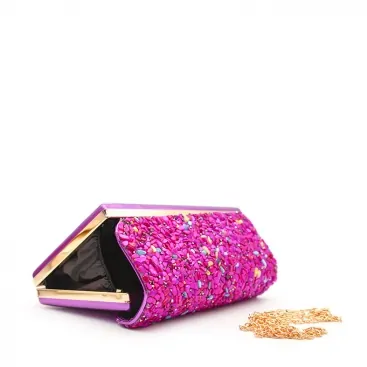 bolso fiesta morado y fucsia