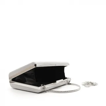 Bolso plateado con brillo