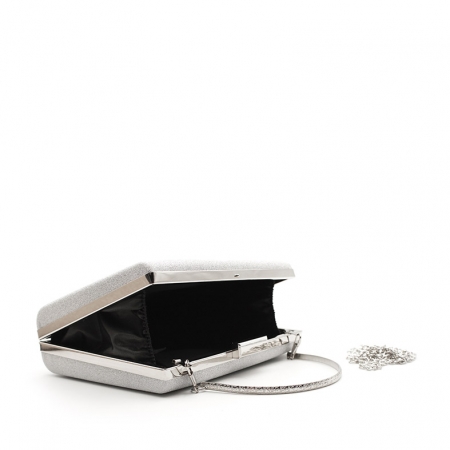 Bolso plateado con brillo