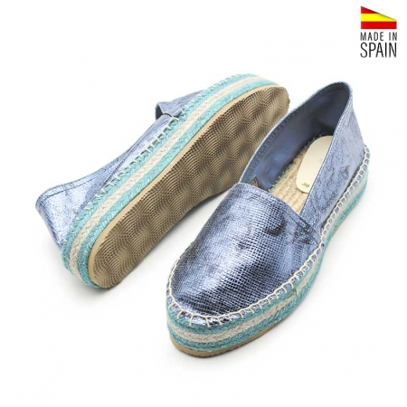 Alpargatas azules planas