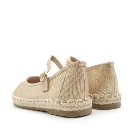 Alpargatas infantiles doradas