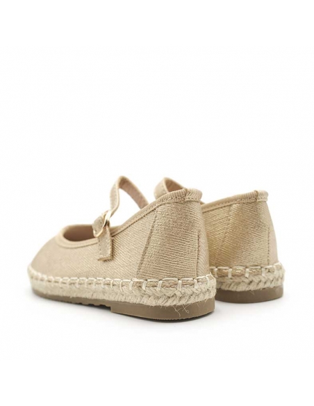 Alpargatas infantiles doradas