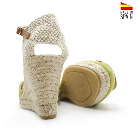 Alpargatas cuña Verde Lima