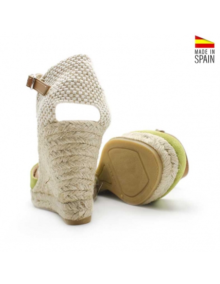 Alpargatas cuña Verde Lima