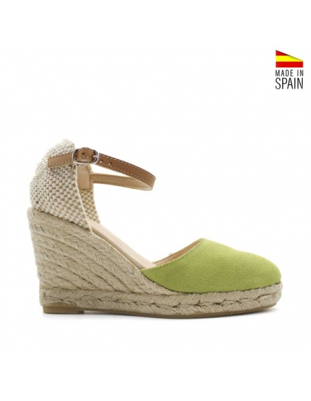 Alpargatas piel Verde Lima