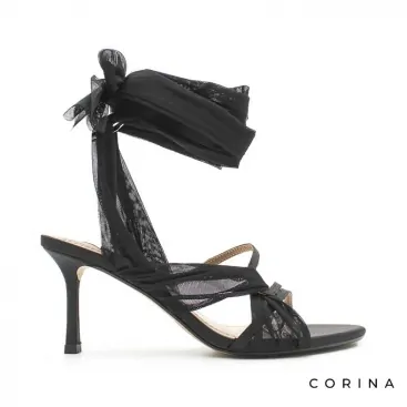 sandalia negra fiesta