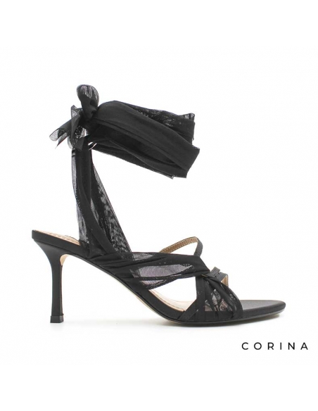 sandalia negra fiesta