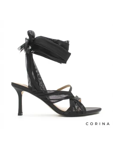 sandalia negra fiesta