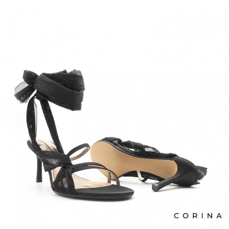 Sandalias negras con Lazo