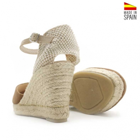 Alpargatas Cuña de piel