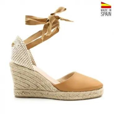 alpargata cuña camel