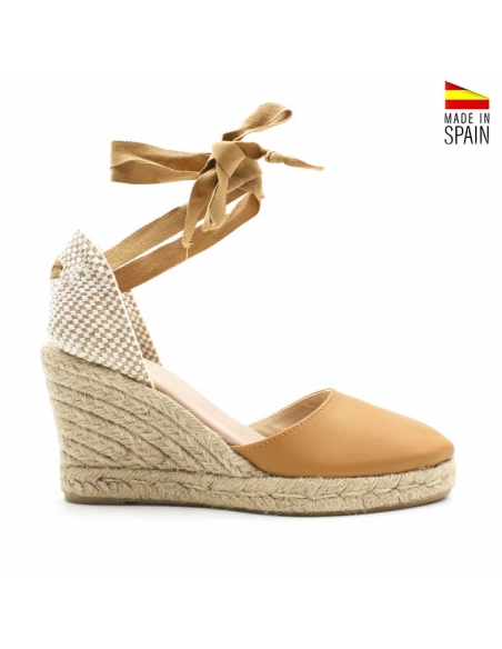 alpargata cuña camel