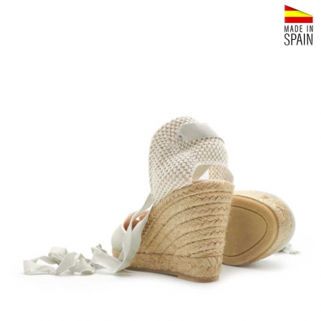 alpargata cuña gris